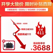 联想（Lenovo） 小新air14 锐龙R5六核轻薄笔记本电脑 14英寸学生本商务办公游戏轻薄本 标配【R5-5500U 16G内存 512G固态】