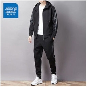 JEANSWEST 真维斯 男士春秋季夹克男装搭配帅气一套上衣休闲两件套装运动裤子
