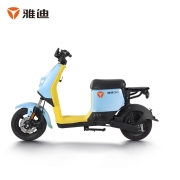 雅迪电动车DE1锂电时尚新国标代步车男女通用上班通勤电瓶车 臻行尾箱版天空蓝 48V24Ah锂电 长续航