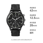 天美时 TIMEX 手表经典复古夜光编织带防水石英男表TW2R68700/学生手表
