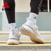 匹克（PEAK）态极2.0跑步鞋男女运动鞋态极科技中底织面透气情侣跑鞋 E02617H 大白 43