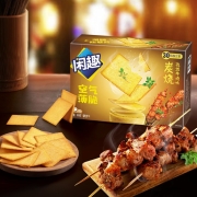 闲趣 空气薄脆饼干 咸味饼干 办公室休闲零食  炭烧孜然牛肉味 300g