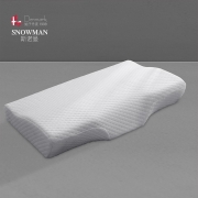 Snowman/斯诺曼枕头 慢回弹太空记忆棉睡眠枕芯 成人学生记忆枕颈椎枕 乳白色 附带枕套 单只礼盒装