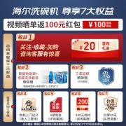 海尔(Haier)13套大容量嵌入式洗碗机CN13全自动家用可洗锅 EYW13028BKTU1消毒型