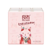 良布（DELLBOO）18包竹浆本色手帕纸4层6片*18包整条小包纸巾便携装