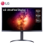 LG 31.5英寸 OLED 4K 10.7亿色 HDR400 Type-C 90W反充 99%P3 色域 视频 调色 编辑 设计师 显示器32EP950