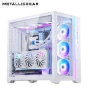 普力魔(MetallicGear) 620Q白魔方Neo Qube V2海景房台式机电脑机箱(支持4090显卡ARGB/type-C/三面360水冷)