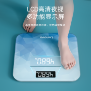精确值0.05kg，圆角防撞：联想 电子体重秤L-WSC002