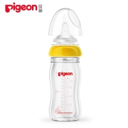 贝亲 AA73  贝亲 宽口径玻璃奶瓶160ml（黄色）