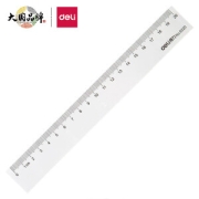 凑单品：deli 得力 6220 塑料直尺 20cm