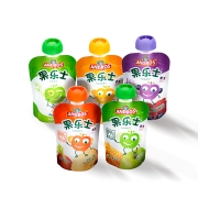 果乐士 99.9%纯果+0.1%vc5口味缤纷悦享装90g*5芋头蓝莓荔枝+南瓜芒果+玉米+苹果+胡萝卜菠萝水果泥果蔬泥