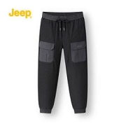Jeep 吉普 休闲裤男秋冬款裤子男冬季男士加厚纯棉宽松版松束脚紧腰