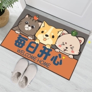 梦蜓 地垫吸水门垫可裁剪入户进门浴室厨房时尚卡通防滑垫卫生间垫子家用脚垫 50*80cm