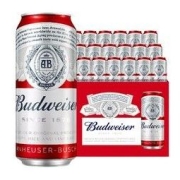 Budweiser 百威 啤酒经典醇正450ml*18听整箱