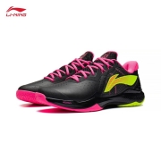 李宁（LI-NING） 羽毛球鞋男女缓震抗扭训练比赛鞋防滑舒适耐磨羽鞋高端鞋合集雷霆战戟疾风 AYAS018 雷霆-4标准黑 43