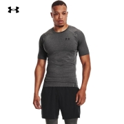 安德玛（UNDERARMOUR） HeatGear Armour男子训练运动短袖紧身衣1361518 灰色090 XL