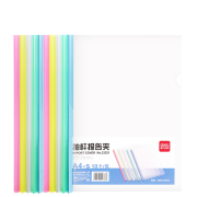 deli 得力 33321 A4抽杆夹 10只/10mm侧宽 5色装