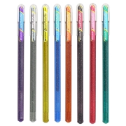 派通（Pentel） 记号笔彩色啫喱笔K110高光金属色记号笔一笔两色贺卡手账笔珠光笔1.0中性笔 新款7支混色 单支
