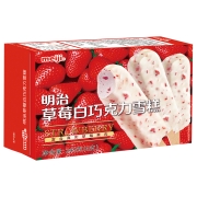 明治（meiji）草莓白巧克力雪糕 245g（6支）彩盒 冰淇淋
