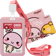 优和UHOO 蘑菇点点 可爱证件卡套  粉色 6008