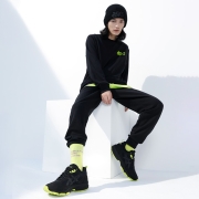 ASICS亚瑟士 男女运动复古休闲鞋GEL-100TR老爹鞋1203A095-001 黑色/绿色 40.5