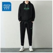 JEANSWEST 真维斯 男士运动套装秋季新款一套休闲裤连帽卫衣束脚裤运动外套男