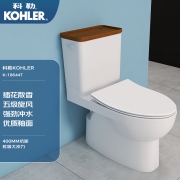 科勒KOHLER瑞琦家用卫生间分体抽水马桶坐便器陶瓷座厕喷射虹吸式节水大冲吸力除臭400坑距K-18644T