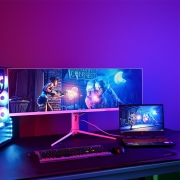 泰坦军团（TITAN ARMY） 43.8英寸准4K IPS带鱼屏120Hz 1ms电竞办公显示器 HDR600 P43UG 升降旋转 内置音箱