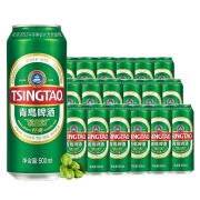 青岛啤酒（Tsingtao）经典10度500ml*18听 大罐整箱装（电商专享 太原厂/松江厂随机发货）