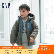 Gap男女童秋冬2022新款两面穿保暖防雨连帽夹克446031童装外套