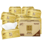 清风 抽纸 纸巾 面巾纸  原木纯品金装系列 3层150抽纸巾*20包 小规格（ 整箱销售 新老包装交替发货）