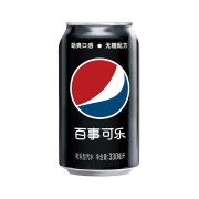 百事可乐 无糖黑罐 Pepsi 碳酸饮料 常规罐 330ml*24罐 整箱装  百事出品