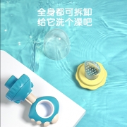 英氏（YEEHOO） 咬乐咬磨牙乐水果乐婴儿牙胶宝宝果蔬咬袋咬咬袋辅食器套推进式 恐龙咬咬乐【蓝色】