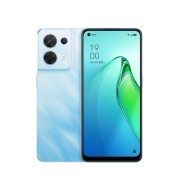 OPPO Reno8 8GB+256GB 晴空蓝 80W超级闪充 5000万水光人像三摄 3200万前置索尼镜头 轻薄机身 5G手机