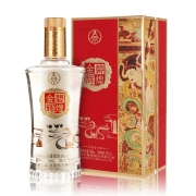 五粮液股份 金碧辉煌 丝绸款 浓香型白酒 52度 500ml 单瓶装 中秋节送礼