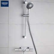 高仪（GROHE） GROHE/高仪 进口维达利恒温花洒组合 13CM手持花洒4键切换 龙头有下出水