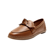 Cole Haan/歌涵 女鞋乐福鞋 22新款皮革鞋面一脚蹬休闲鞋 棕色-W26595(瘦脚建议拍小半码) 37