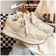 WARRIOR 回力 老爹鞋女ins潮透气厚底2022秋季新款休闲百搭华夫阿甘运动鞋