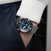精工（SEIKO）手表 PROSPEX系列蓝盘钢带水鬼夜光潜水机械男表 SRPD25K1 生日礼物