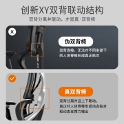 永艺 双背联动电脑椅人体工学椅子 全网透气办公学习椅老板椅电竞椅 午休可躺职员椅国民居家XY椅（标准款）