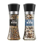 口味全 美式+海盐黑胡椒粒 带研磨瓶 178g*2瓶 美式+海盐