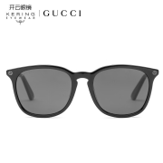 古驰(GUCCI)太阳镜男女 墨镜 灰白镜片黑色镜框GG0154SA 001 53mm