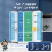 海信(Hisense)冰箱双开门对开门大容量 647升一级能效风冷无霜双变频BCD-647WFK1DPUJ鲜域储鲜