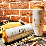 豪铂熊（BearBeer）小麦啤酒500ml*24听整箱装 德国进口 中秋送礼