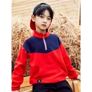 plus会员：TOREAD kids 探路者 中大童保暖抗静电抓绒服卫衣