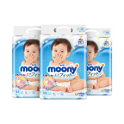 moony 腰贴型 婴儿纸尿裤 M64片*3包