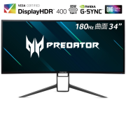 宏碁（Acer）X34GS 34英寸NanoIPS超2K 180Hz TypeC显示器XR343CK X34GS 三年上门（掠夺者系列）