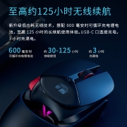 雷柏（Rapoo） VT960S升级款 无线游戏鼠标 有线鼠标 3370游戏引擎 9个可编程按键 超长续航充电鼠标
