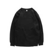 JEANSWEST 真维斯 260g重磅长袖t恤 男纯棉厚实宽松纯色白色春秋卫衣日系圆领打底衫