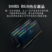 美商海盗船（USCORSAIR） 32GB(16G×2)套装 DDR5 5600 台式机内存条 统治者铂金 RGB灯条 高端游戏型